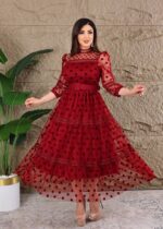 فستان سهرة ثلثيني دنتيل ناعم R0207