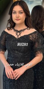 فستان سهرة قصة سمكة R0281 اسود - الصورة 2
